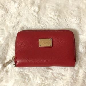 Michael Kors small red wallet